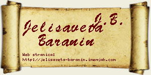 Jelisaveta Baranin vizit kartica